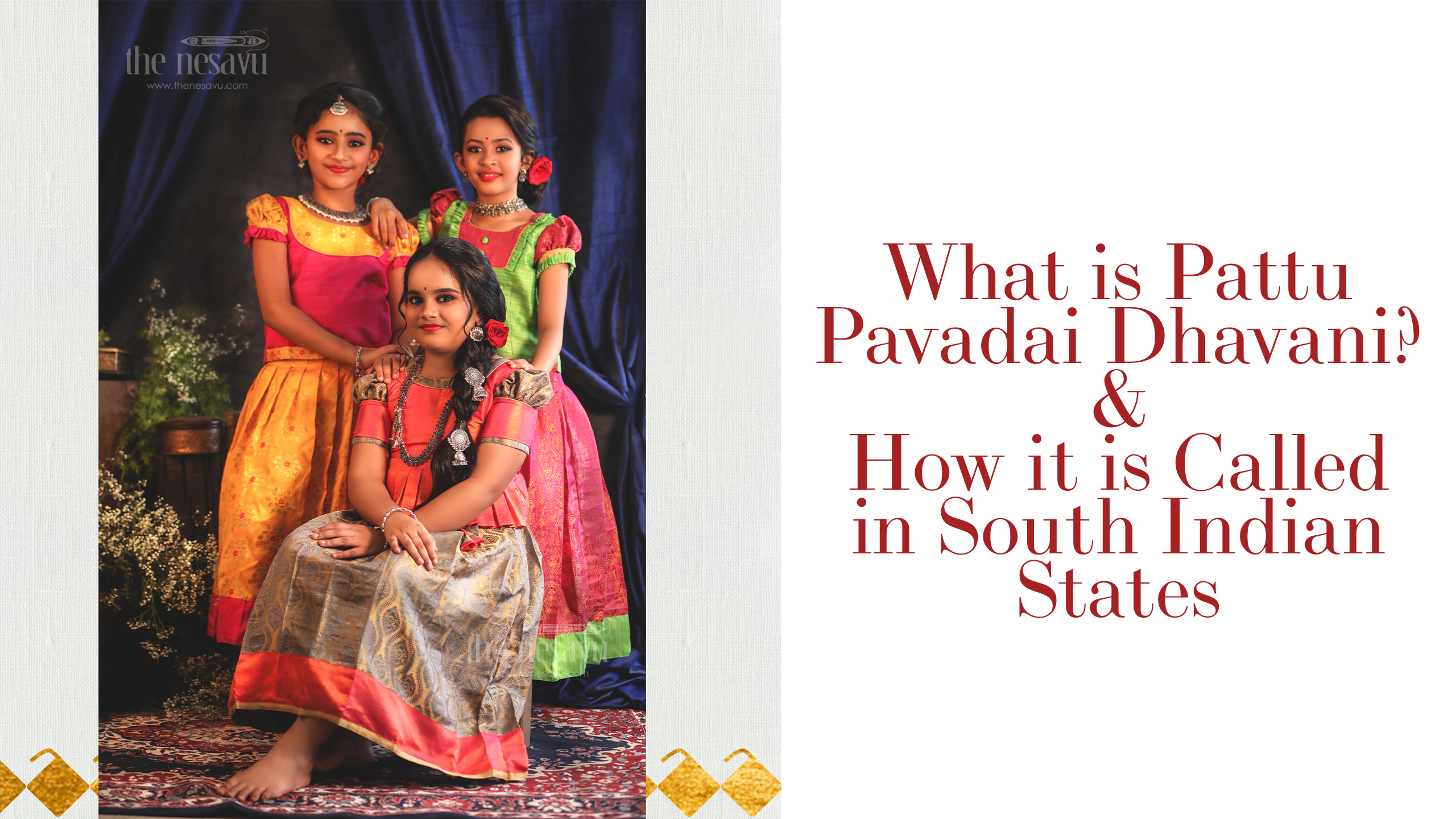What is Pattu Pavadai Dhavani Half saree Nesavu The Nesavu