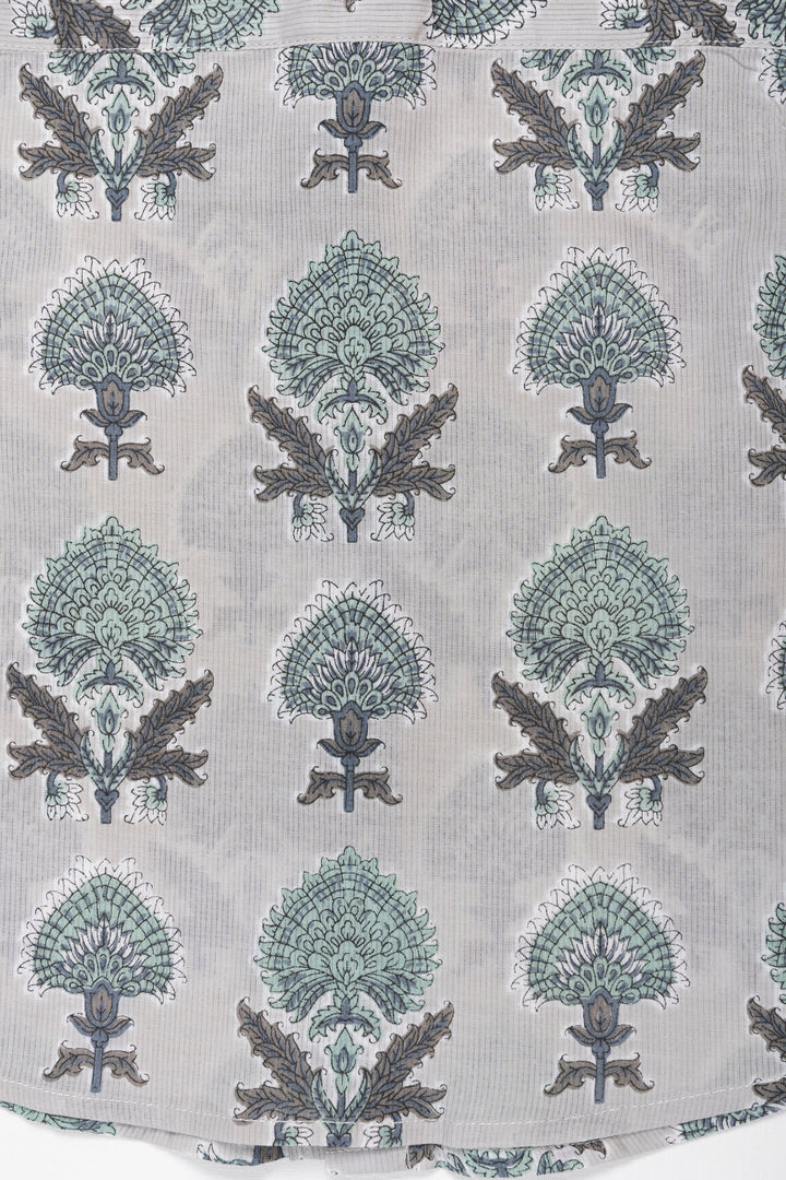 The Nesavu Boys Cotton Shirt Boys' Enchanted Forest Print Cotton Shirt Nesavu Enchanted Forest Boys' Print Shirt | Magical Cotton Tree Pattern | The Nesavu