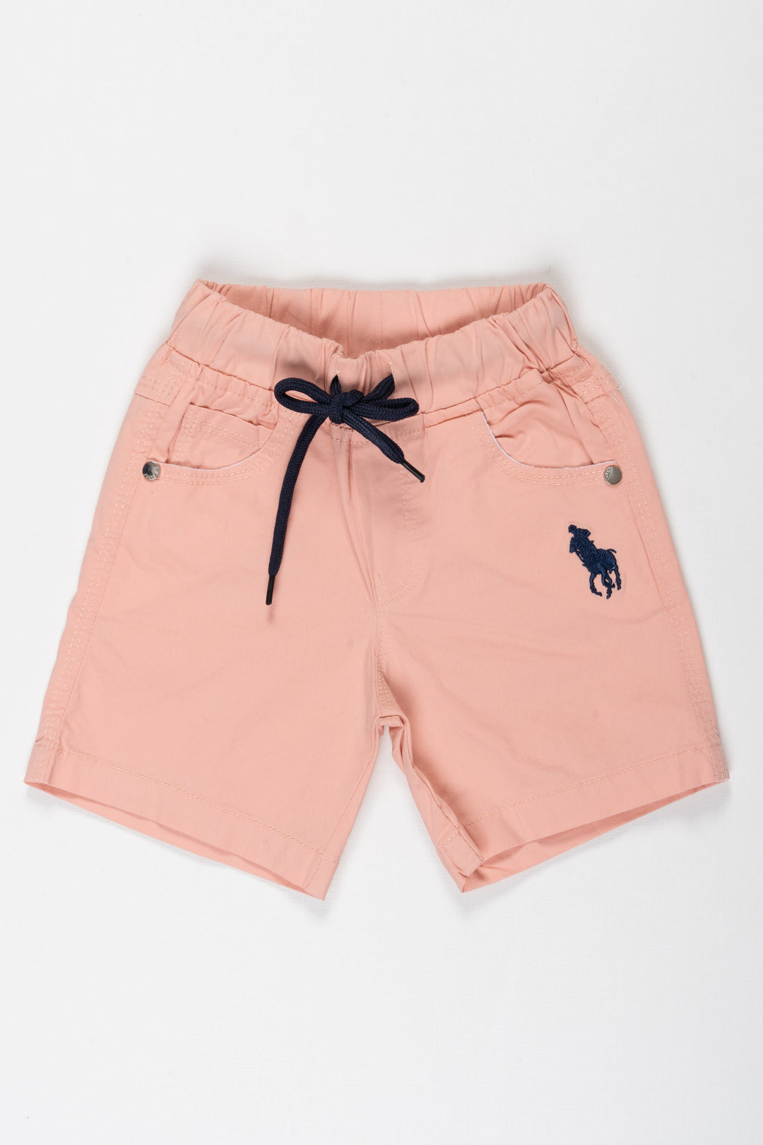 The Nesavu Boys Shorts Boys Soft Cotton Knee-Length Summer Shorts in Blush Pink Nesavu 18 (2Y) / Pink / Cotton BWS001D-18 Blush Pink Cotton Shorts for Boys | Comfortable Summer Knee Length Wear | The Nesavu