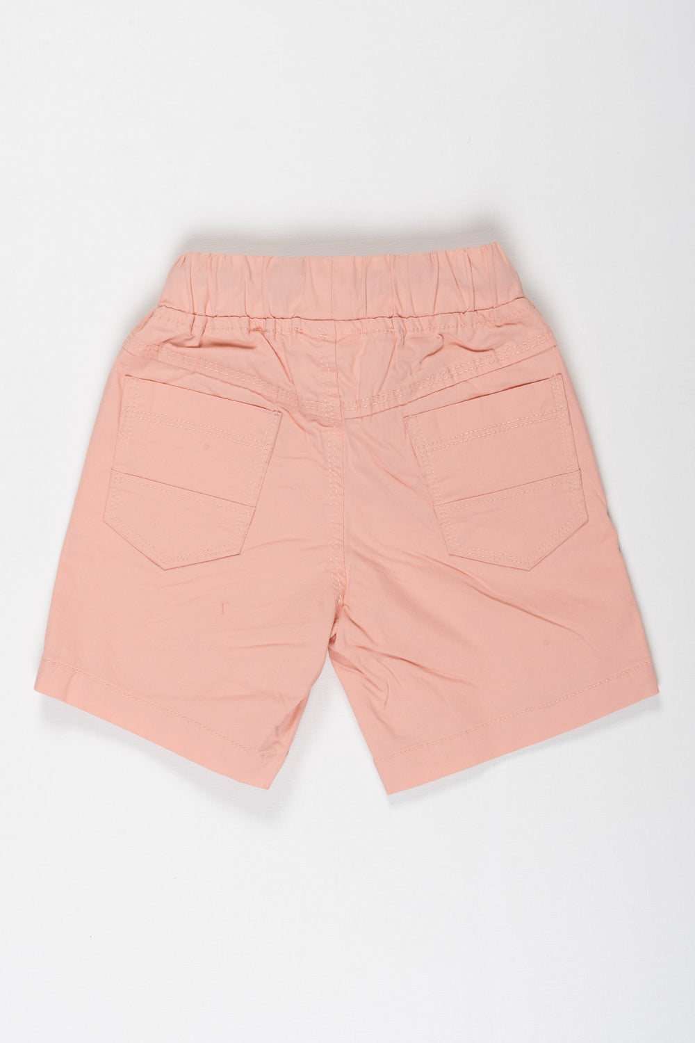 The Nesavu Boys Shorts Boys Soft Cotton Knee-Length Summer Shorts in Blush Pink Nesavu Blush Pink Cotton Shorts for Boys | Comfortable Summer Knee Length Wear | The Nesavu