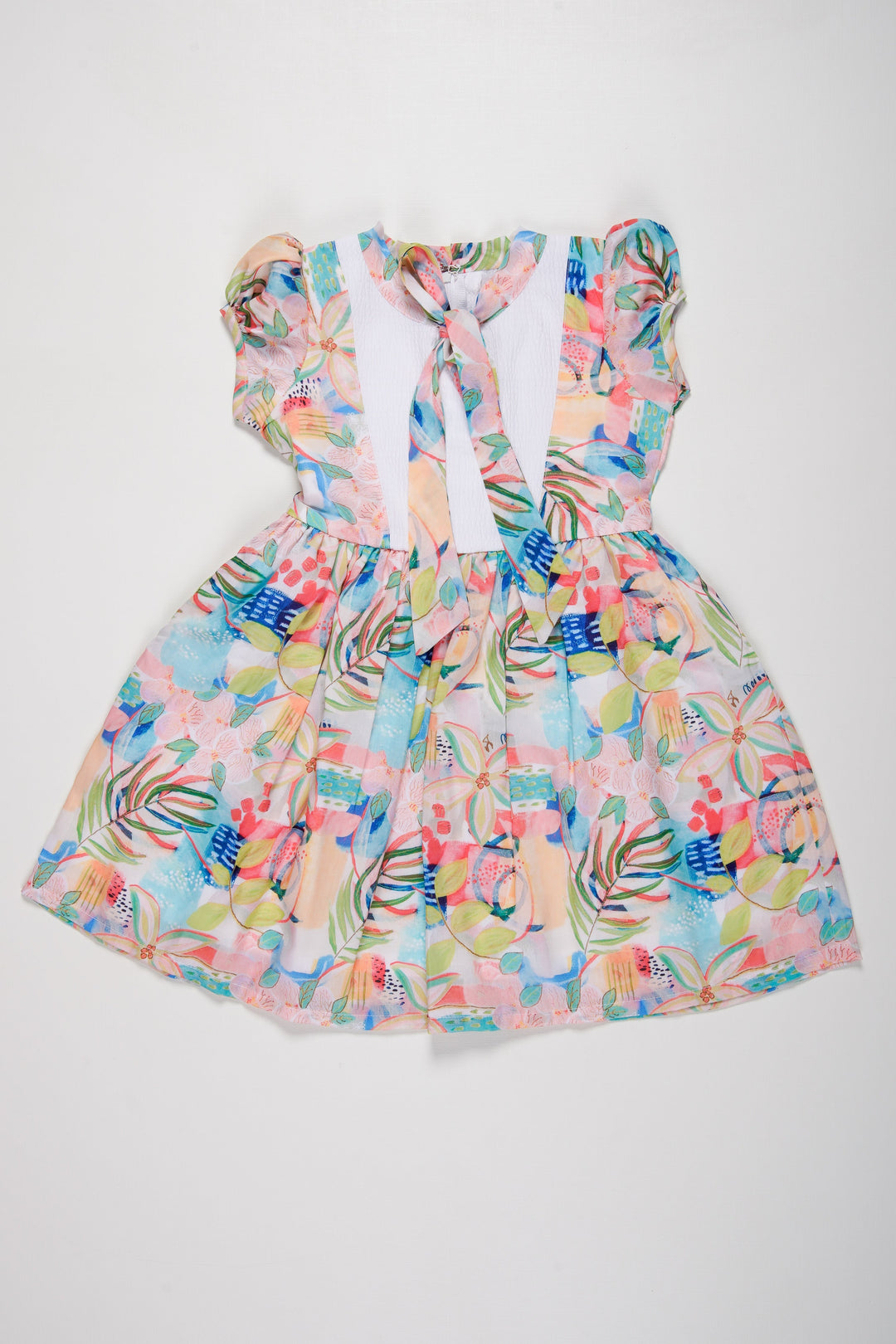 The Nesavu Girls Cotton Frock Colorful Playtime Cotton Frock for Girls - Fresh and Fancy New Designs Nesavu 22 (4Y) / multicolor / Georgette GFC1321A-22 Buy Girls Boutique Cotton Frocks Online | Colorful   Soft for Play | The Nesavu
