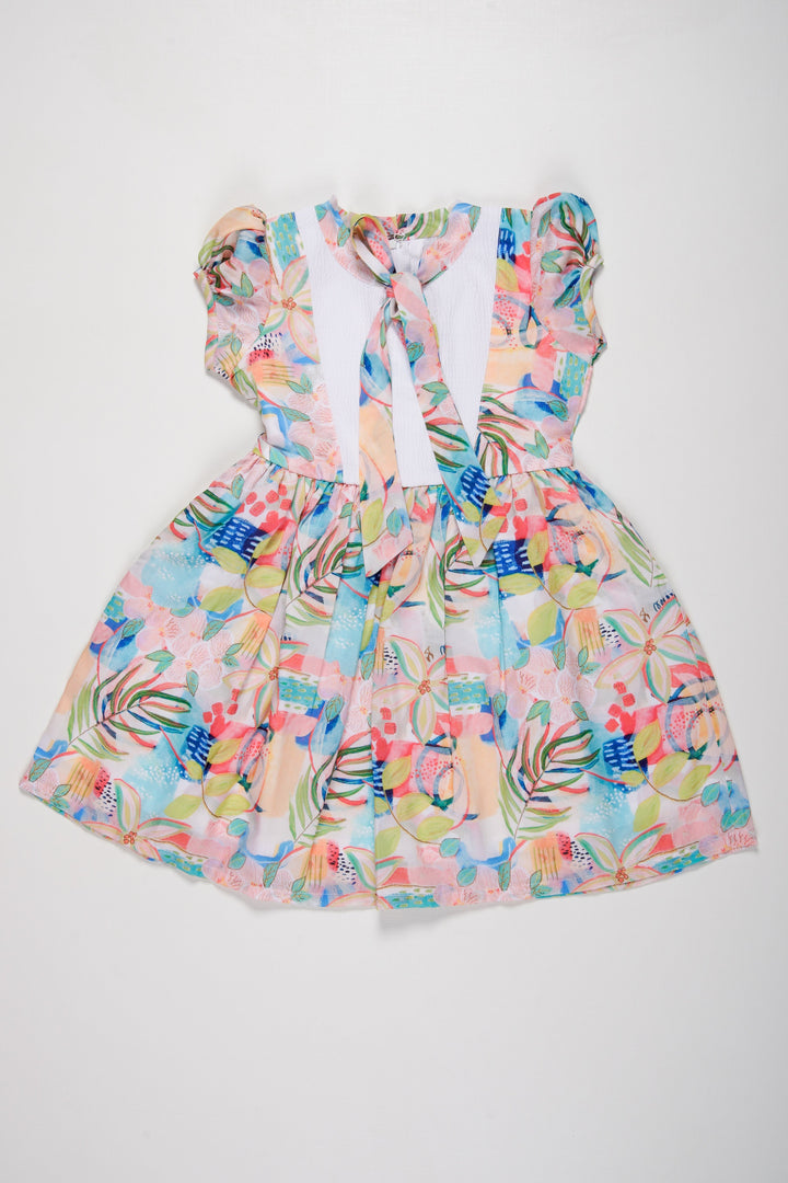 The Nesavu Girls Cotton Frock Colorful Playtime Cotton Frock for Girls - Fresh and Fancy New Designs Nesavu 22 (4Y) / multicolor / Georgette GFC1321A-22 Buy Girls Boutique Cotton Frocks Online | Colorful   Soft for Play | The Nesavu