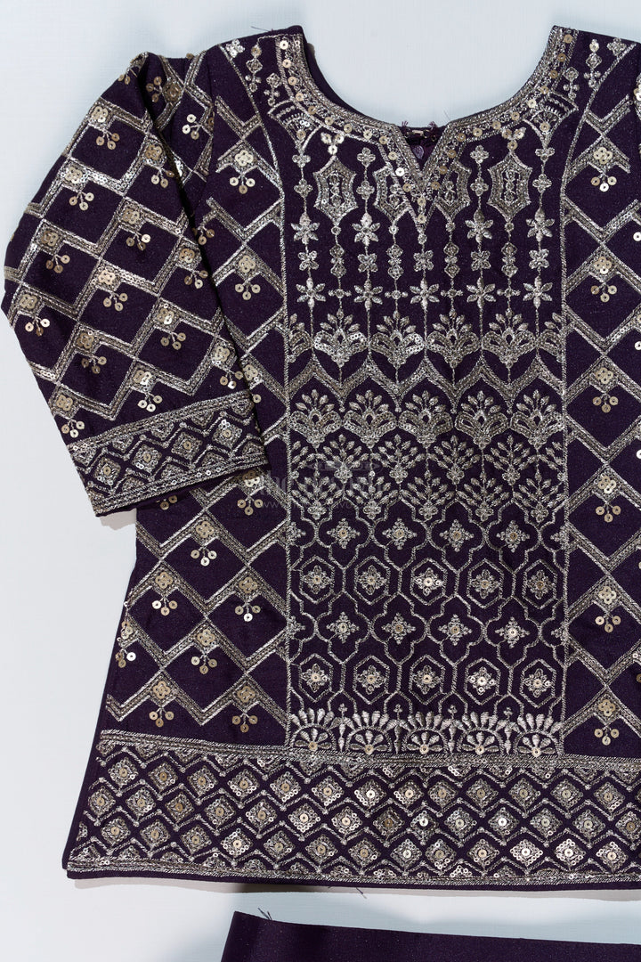 The Nesavu Girls Sharara / Plazo Set Elegant Girls Sharara Choli Dress with Embroidered Georgette and Matching Dupatta Nesavu Nesavu Elegant Girls Sharara Choli Dress Embroidered Georgette Matching Dupatta