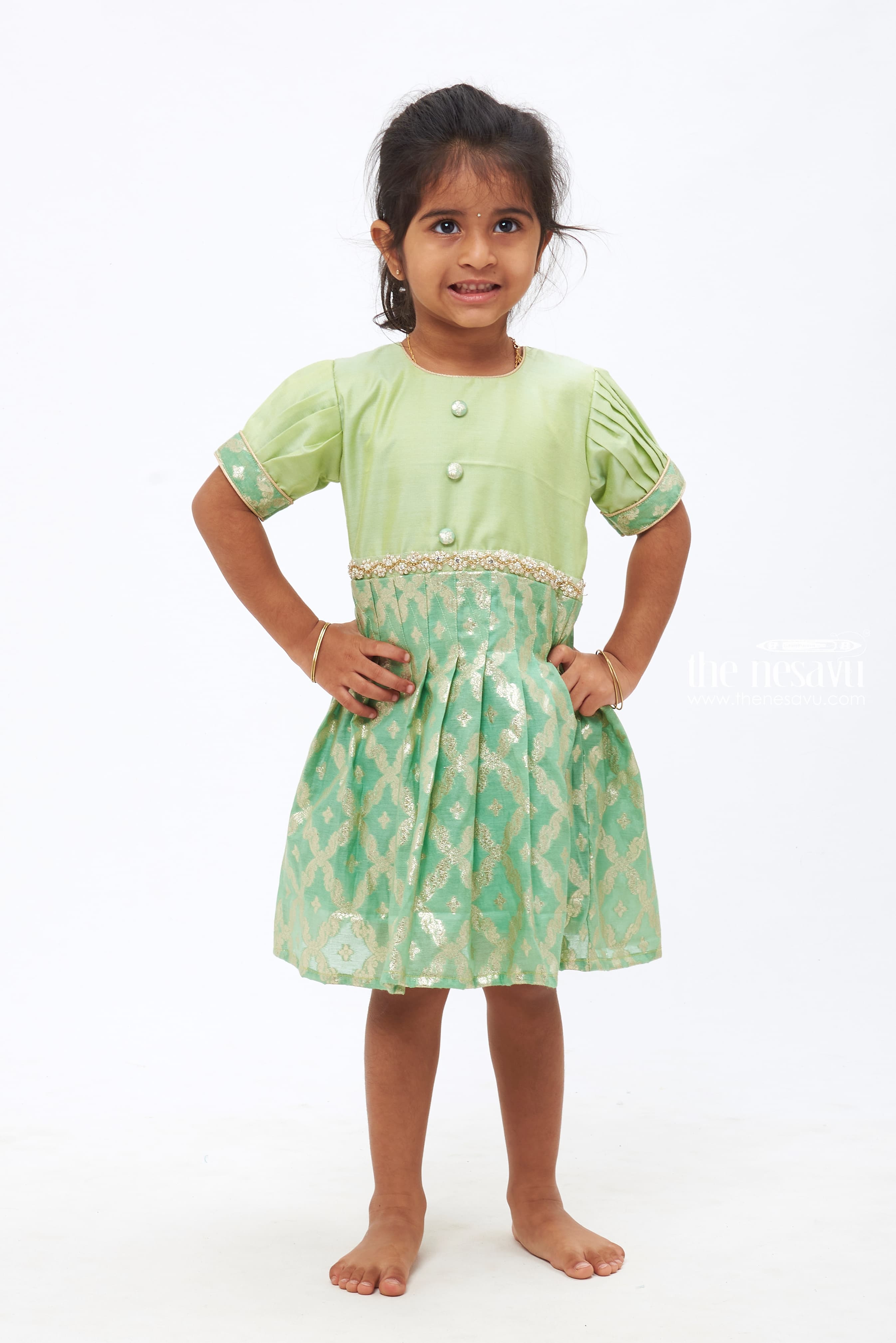 Soft Silk Baby Dress for Weddings Premium Festive Ensemble The Nesavu The Nesavu