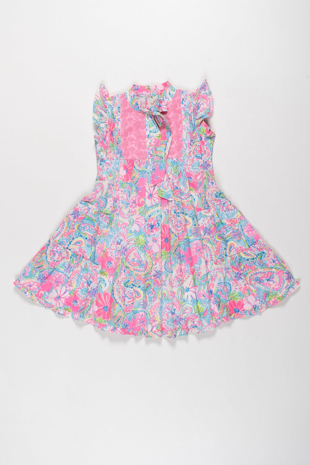 The Nesavu Girls Cotton Frock Kaleidoscope Charm: Vibrant Cotton Frock for the Trendy Girl Nesavu 22 (4Y) / Pink / Cotton GFC1297A-22 Shop Designer Cotton Frocks for Girls | Colorful & Contemporary | The Nesavu
