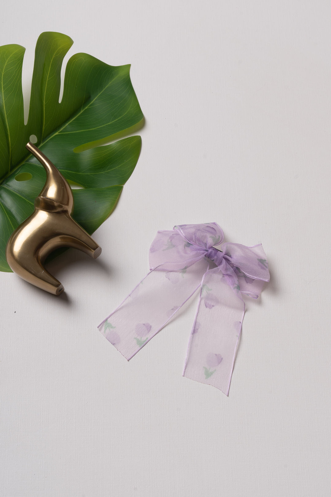 The Nesavu Hair Clip Lavender Blossom Hair Bow - Charming Elegance for Little Ladies Nesavu Purple JHCL71A Lavender Blossom Hair Bow | Adorable Princess Accessory for Girls | The Nesavu