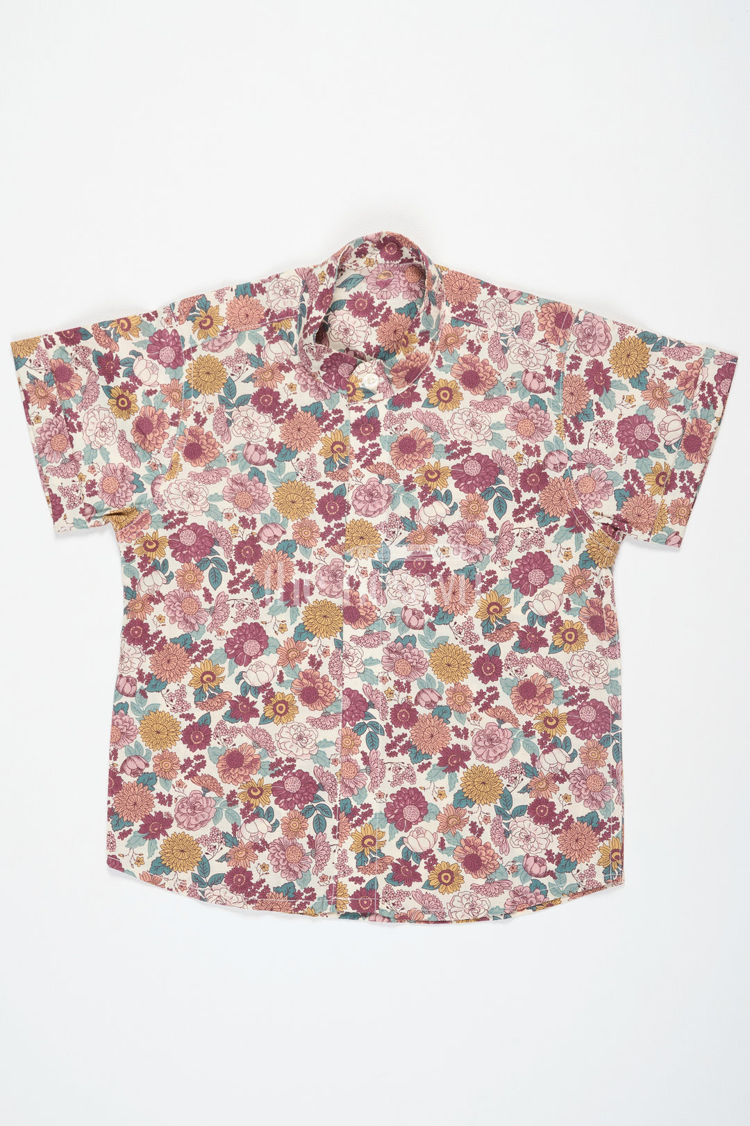 The Nesavu Boys Cotton Shirt Multicolor Boys Cotton Shirt with Floral Print Half Sleeves Comfortable and Breathable Nesavu 16 (1Y) / multicolor BS191A-16 Multicolor Floral Print Boys Cotton Shirt Nesavu Half Sleeves Comfortable Casual Wear