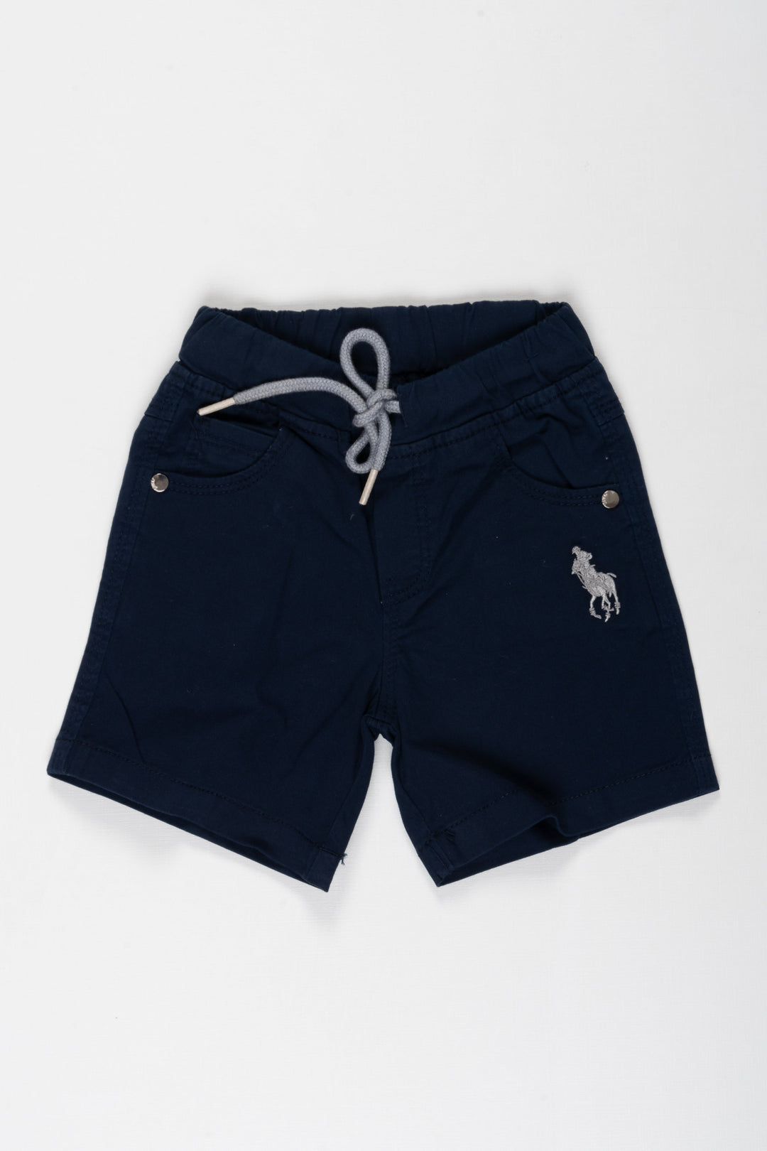The Nesavu Boys Shorts Nautical Navy Boys Essential Summer Shorts Nesavu 18 (2Y) / Blue / Cotton BWS001H-18 Boys Navy Drawstring Shorts | Versatile  Comfortable | The Nesavu