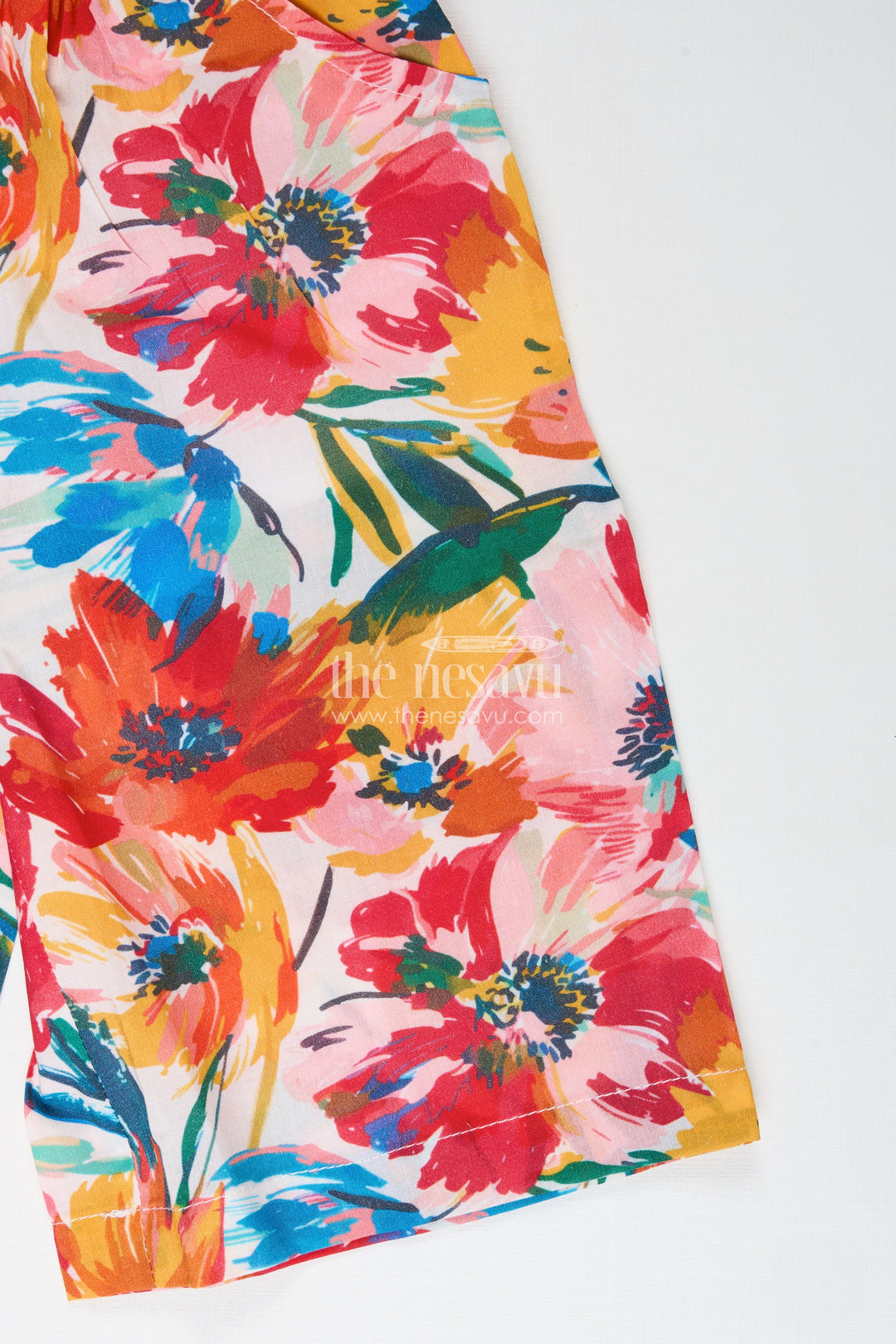 The Nesavu Girls Sharara / Plazo Set Printed Palazzo Set For Baby Girls Casual Occasions Nesavu Nesavu Baby Girl Multicolor Printed Cotton Co-Ord Set Palazzo Sleeveless Top Summer Outings