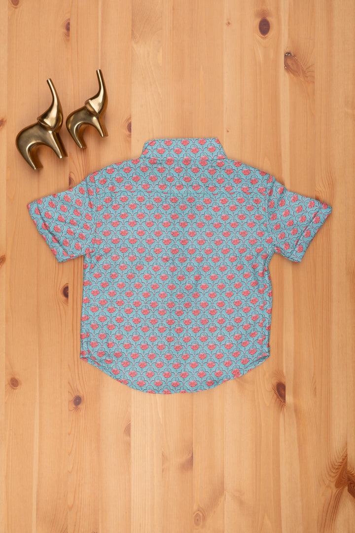 The Nesavu Boys Linen Shirt Vintage Vogue Boys Classic Shirt with a Retro Touch Nesavu Floral Printed Shirt For Boys | Jaipur Pride Linen Shirt | The Nesavu