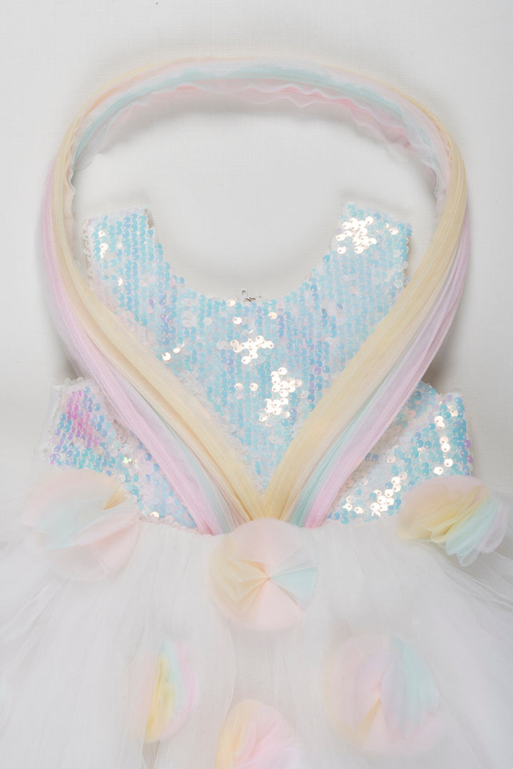 The Nesavu Girls Tutu Frock Whimsical Rainbow Sequin Tutu Frock for Girls Birthday Celebrations Nesavu Find the Perfect First Birthday Tutu Dress | Celebrate in Style | The Nesavu