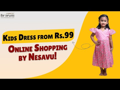 Latest Design Pink Cotton Frock for Girls with Cap Sleeves