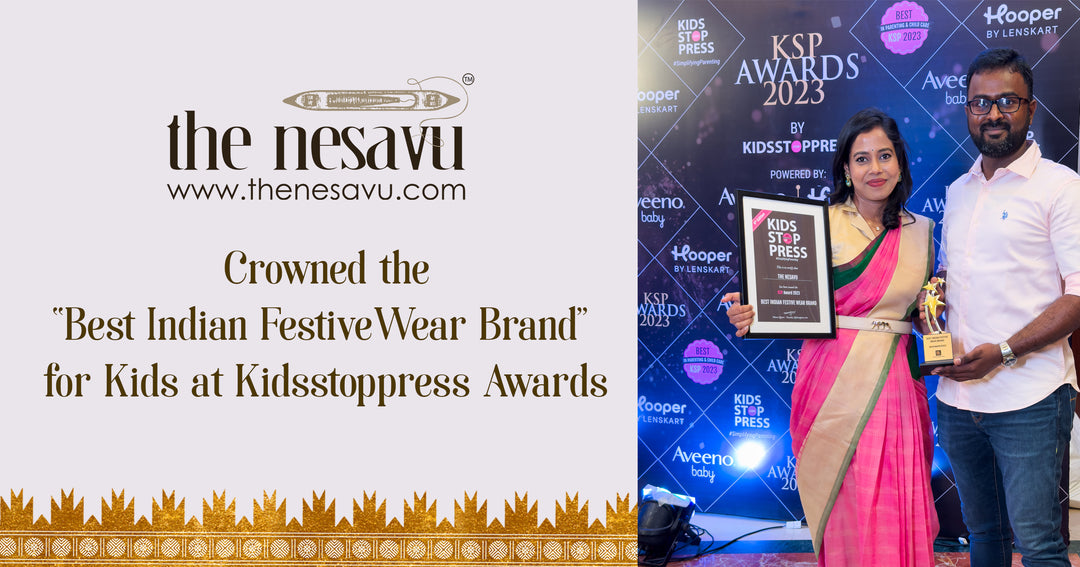 kidsstoppress awards The Nesavu Best Indian Designer Festive Ethnic Kids Wear Brand Online Shopping Website