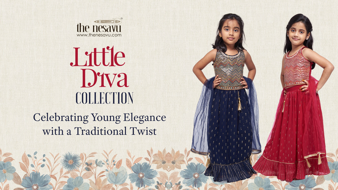 The Little Diva Drapes: Celebrating Young Elegance with a Traditional Twist