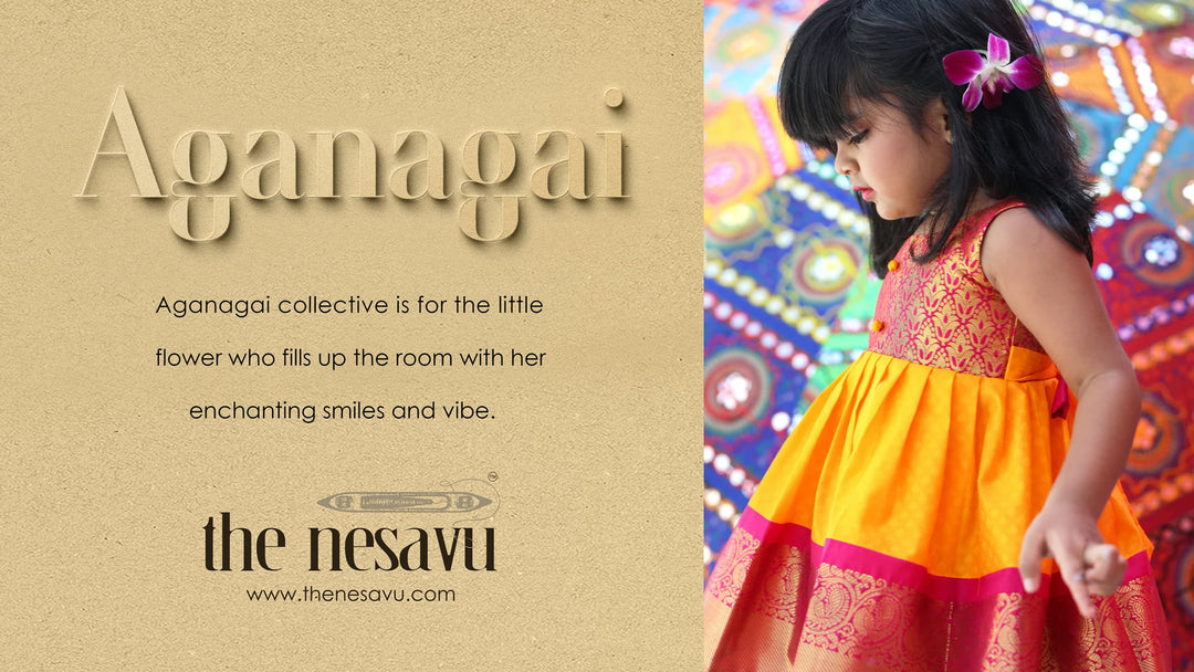 nesavu-india's-best-designer-ethnic-kids-wear-brand-salem-erode-coimbatore-chennai-Launches Aganagai Pattupavadai This Festive season