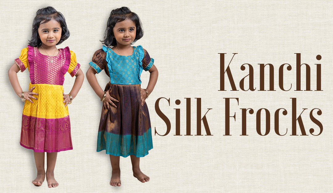 Girls Kanchi Silk Frock