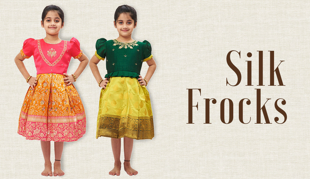 Girls Silk Frock Collections