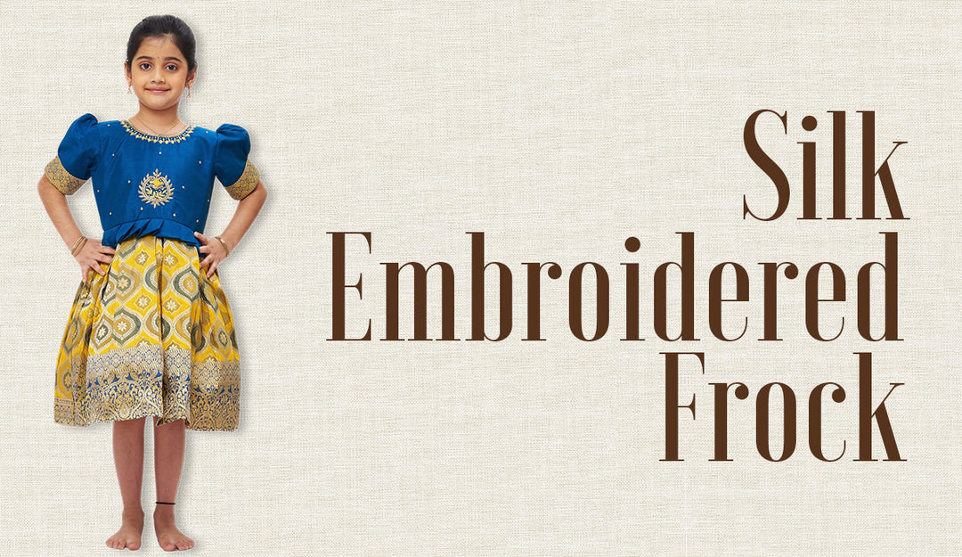 Silk Embroidered Frock