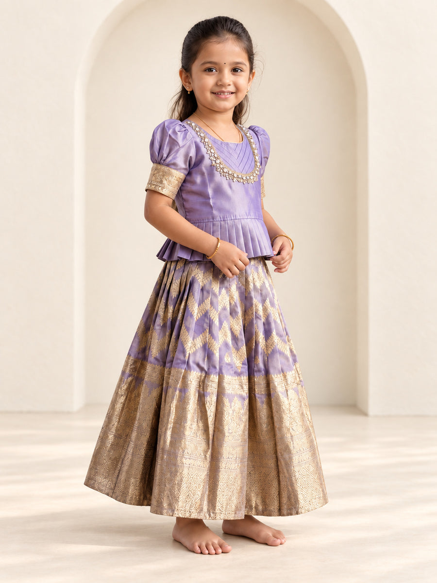 Girls Silk Gown