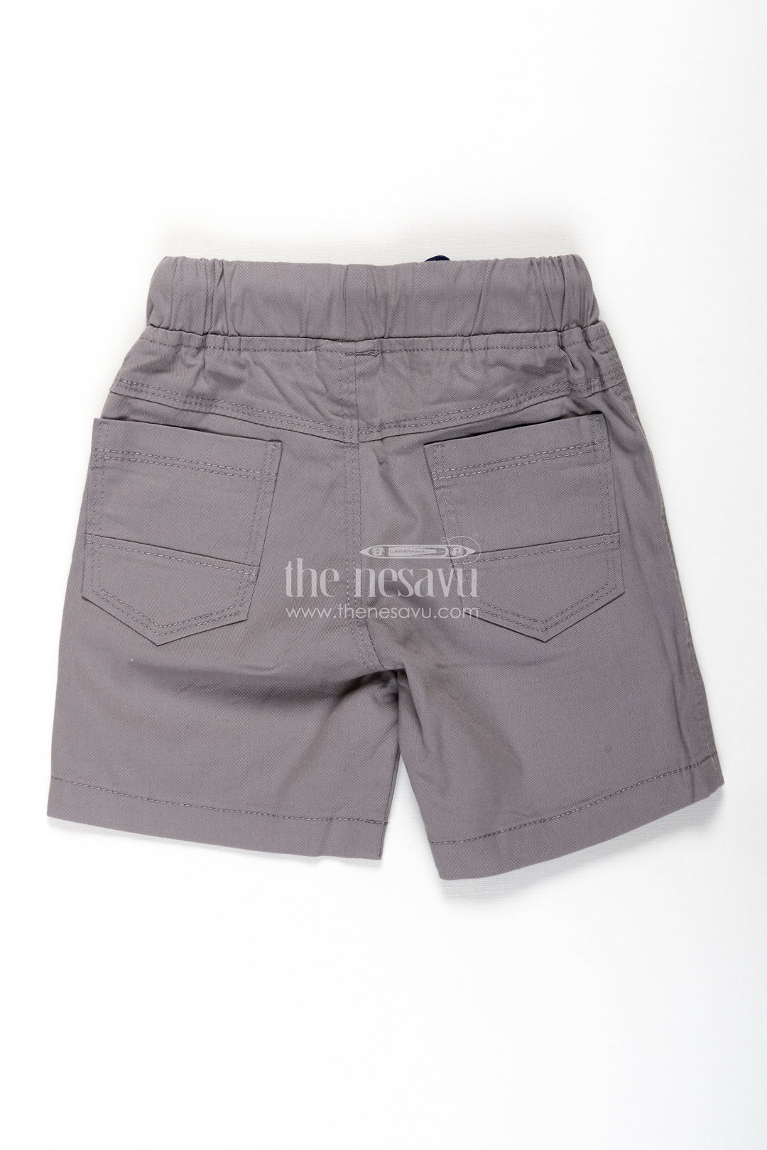 Classic Grey Boys Performance Shorts with Iconic Embroidery