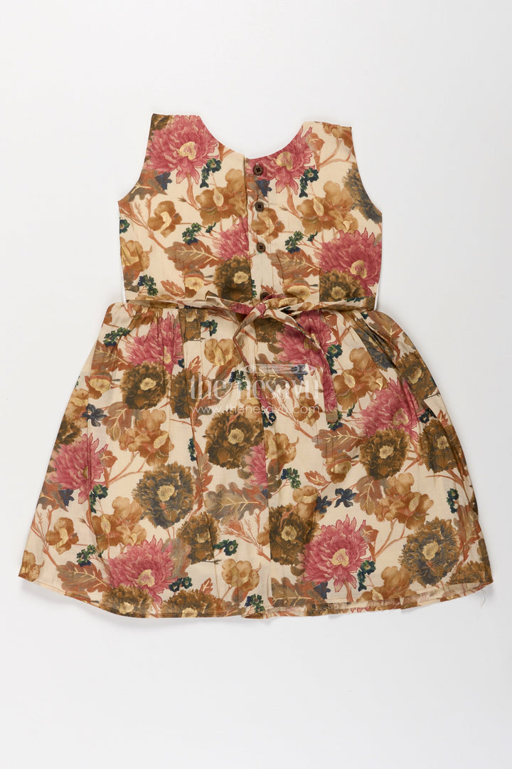 Girls Muslin Silk Fancy Frock with Gathered Floral Skirt and Pintuck Yoke in fancy frock ka design Style