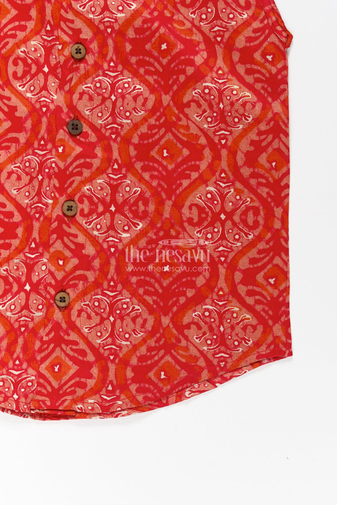 Baby Boys Pink Sleeveless Jabla Top in Soft Rayon Fabric for Everyday jhabla dress Style