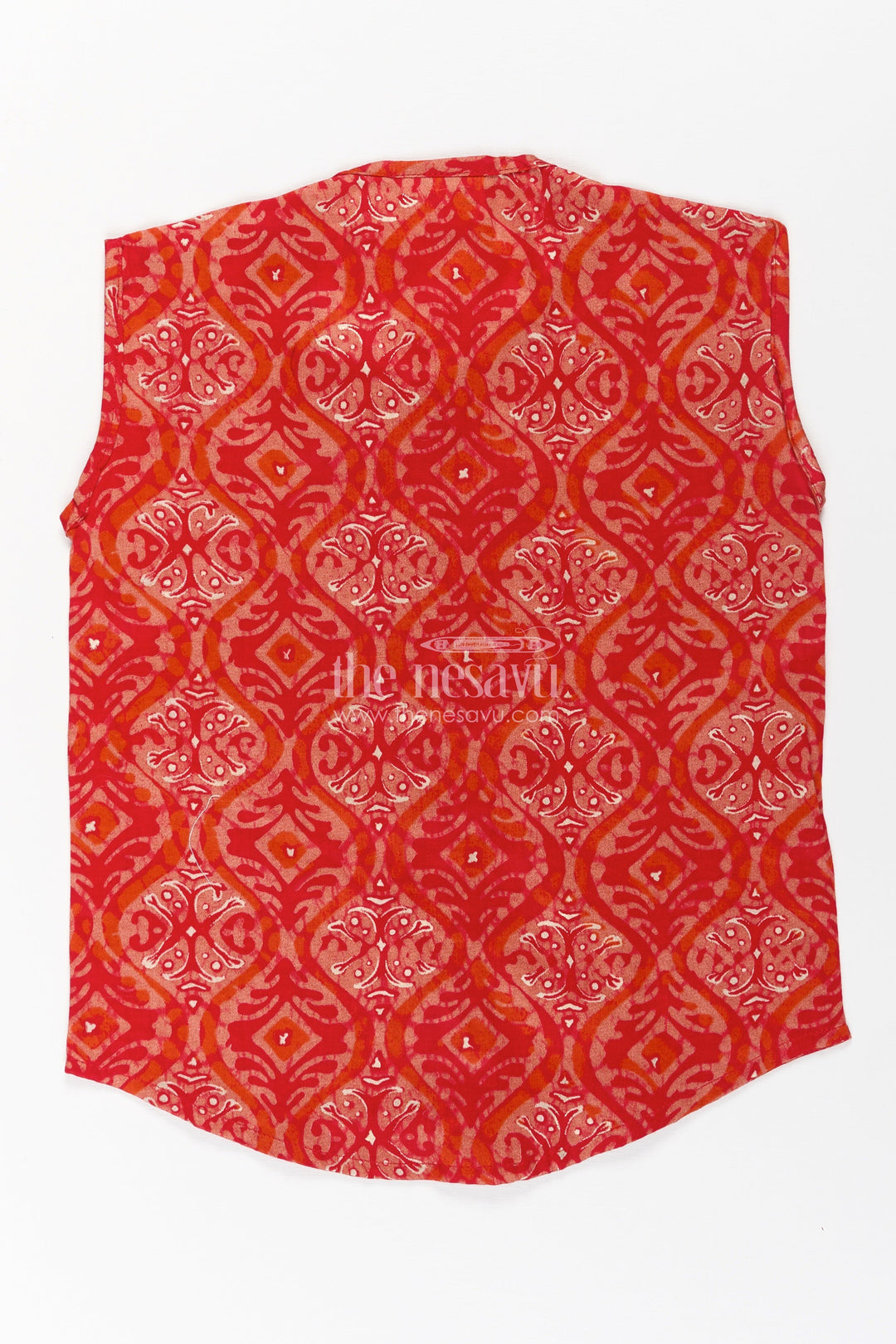 Baby Boys Pink Sleeveless Jabla Top in Soft Rayon Fabric for Everyday jhabla dress Style