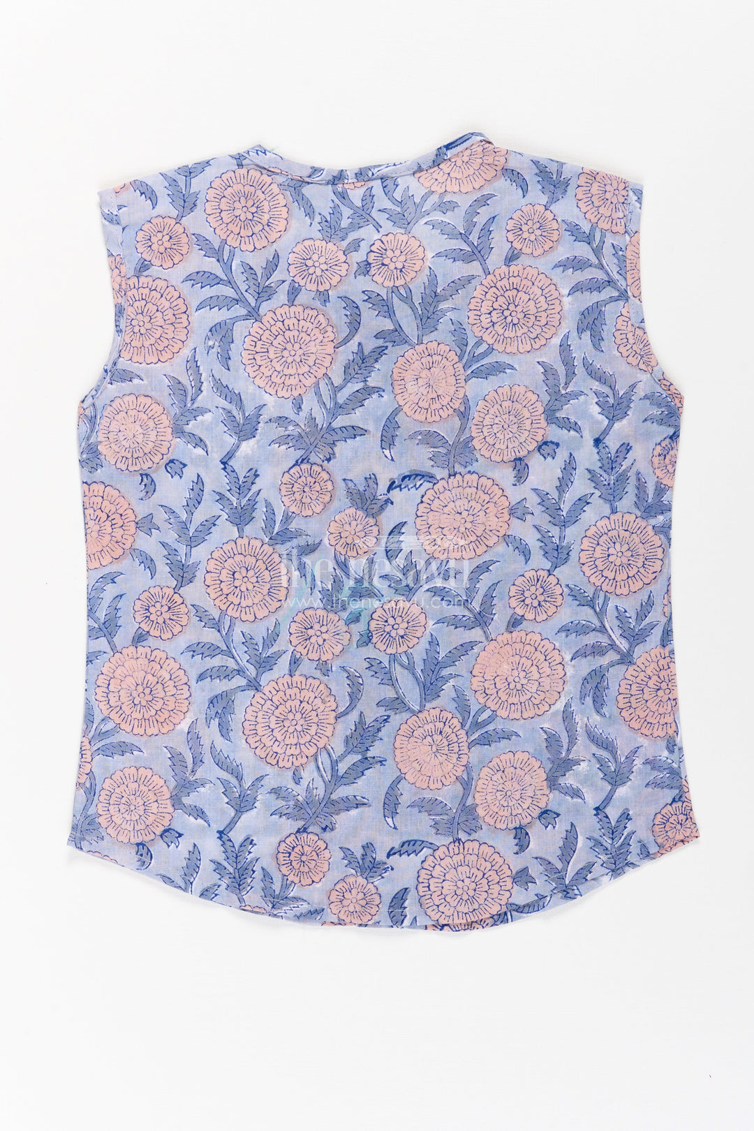 Baby Boys Cotton Jabla with Dusky Blue Base and Delicate Floral Digital Print in newborn jhabla online Style
