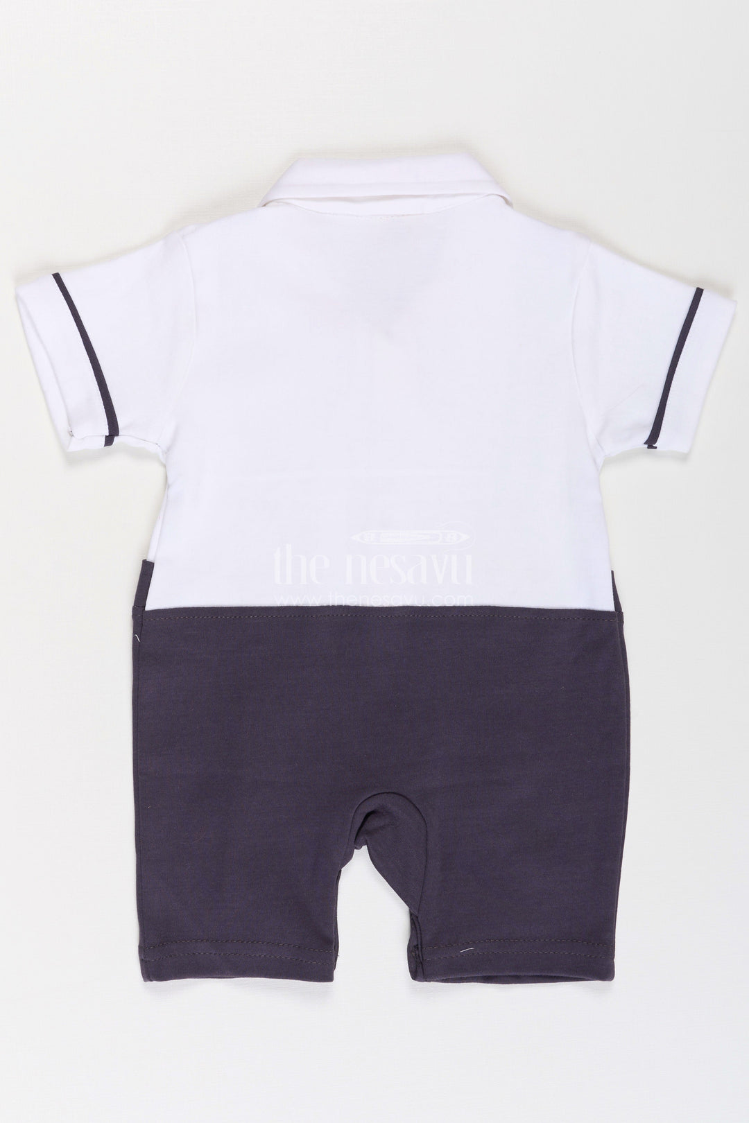 Newborn Dungarees in Soft Cotton with Teddy Bear Details