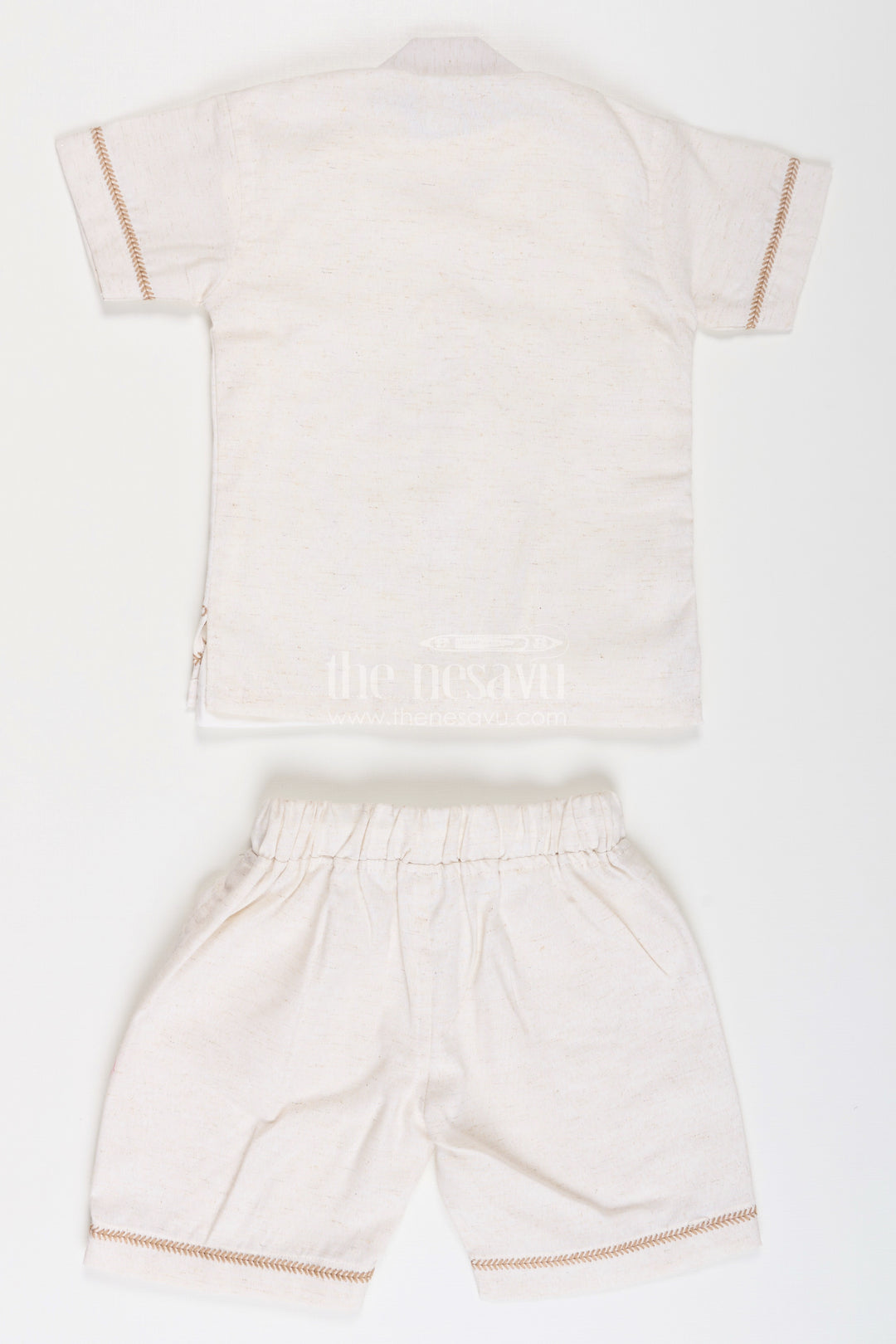Boys Cotton Clothes for Kids with Thread Embroidery Shirt and Casual Tee Set