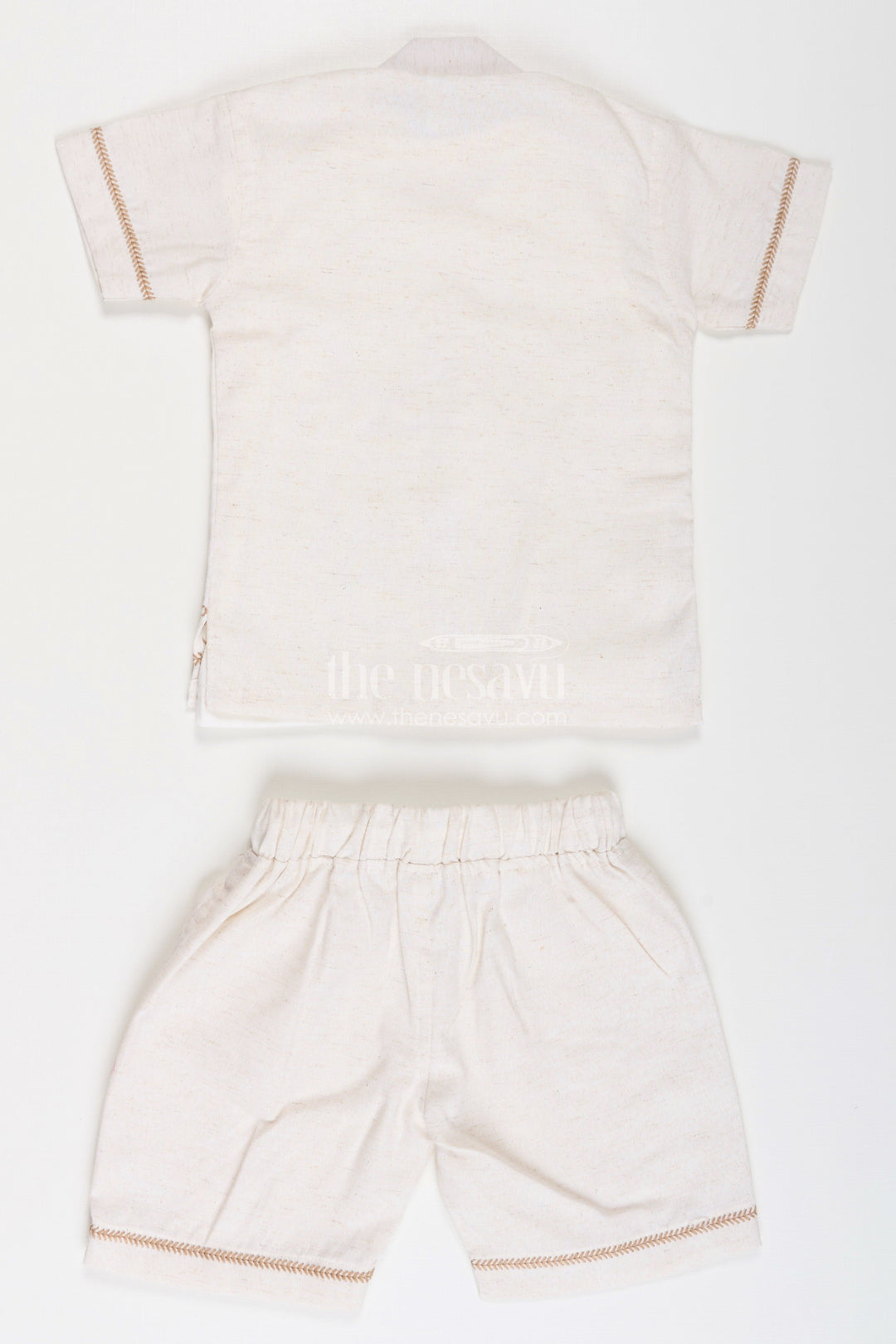 Boys Cotton Clothes for Kids with Thread Embroidery Shirt and Casual Tee Set