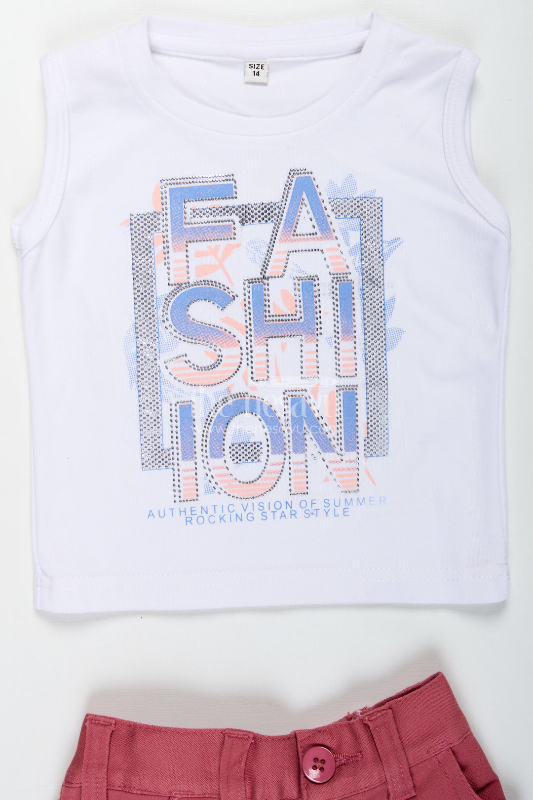 Boys Cotton Embroidered shorts and t shirt set in Off White and Pink for Trendy Everyday Outfits