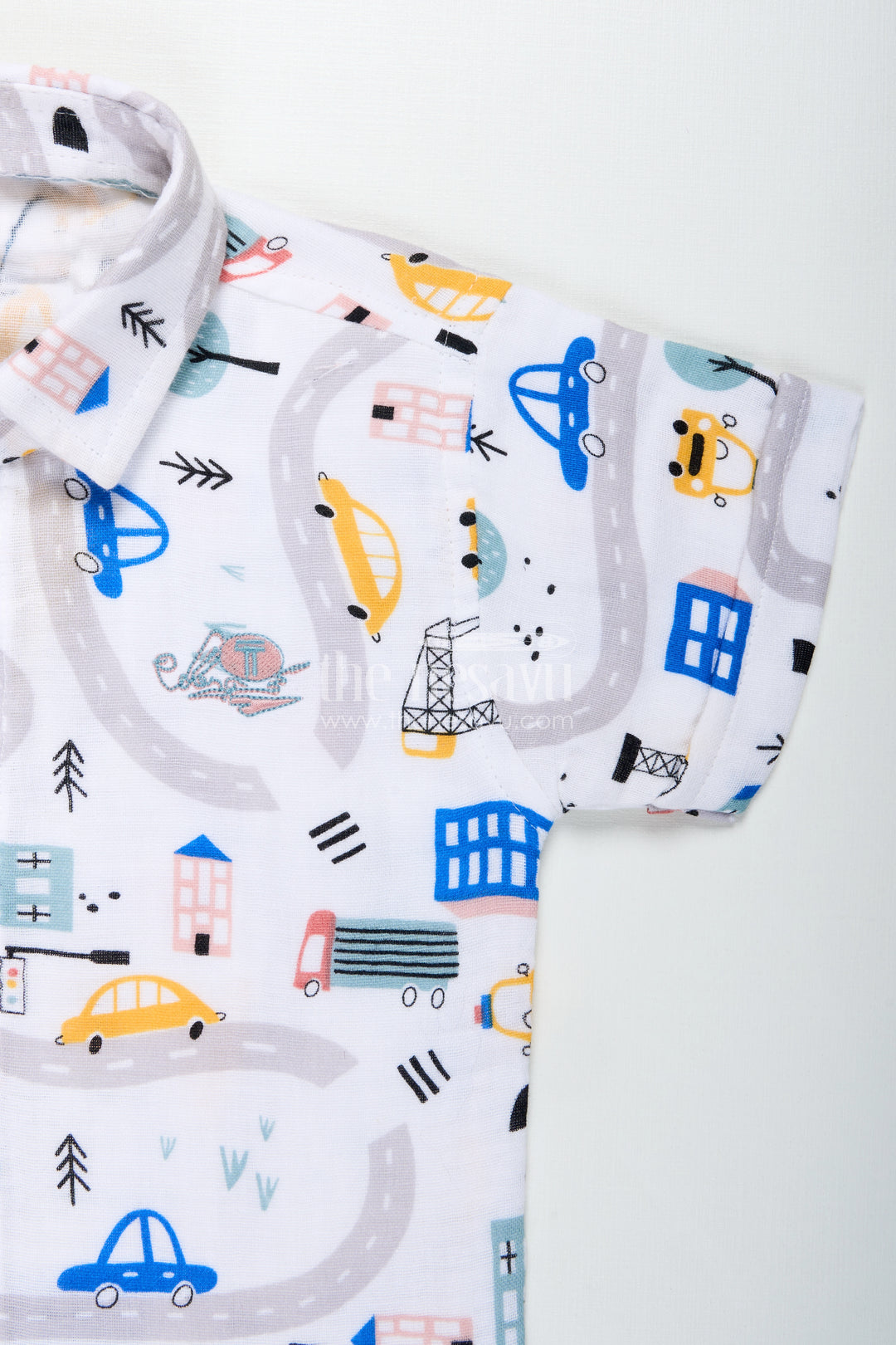 Boys Muslin Cotton Shorts T Shirt Set with Digital Prints and Playful Patterns for Active Wear