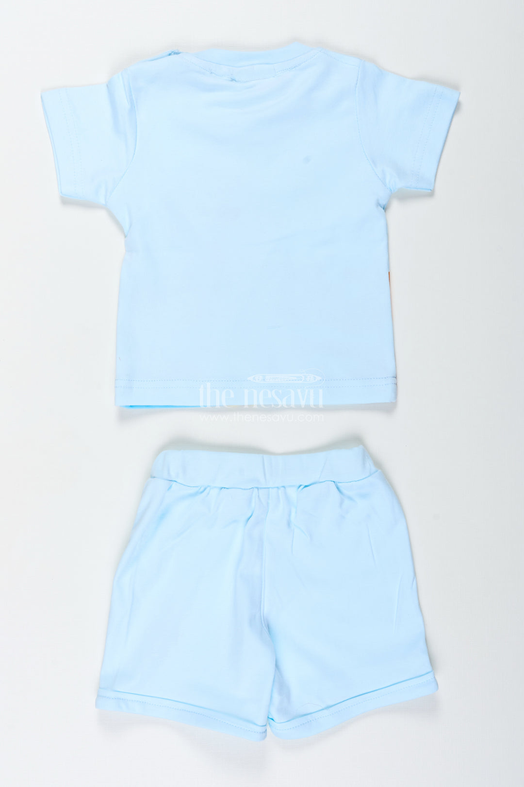 Boys Cotton Smart Casual Street Style Outfit with Tropical Digital Print Tee and Light Shorts for Everyday Play