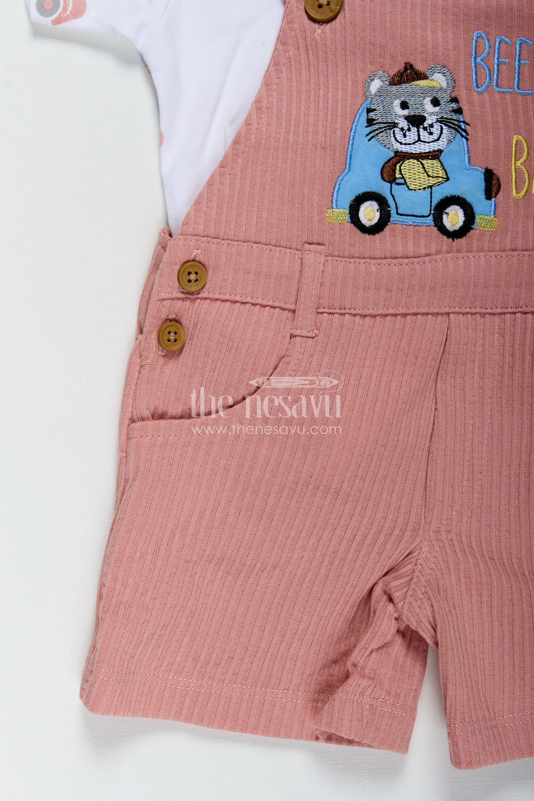 Boys Casual Carnival Outfits with Car Patch Corduroy Overalls and Printed Tee for Vibrant Everyday Fun