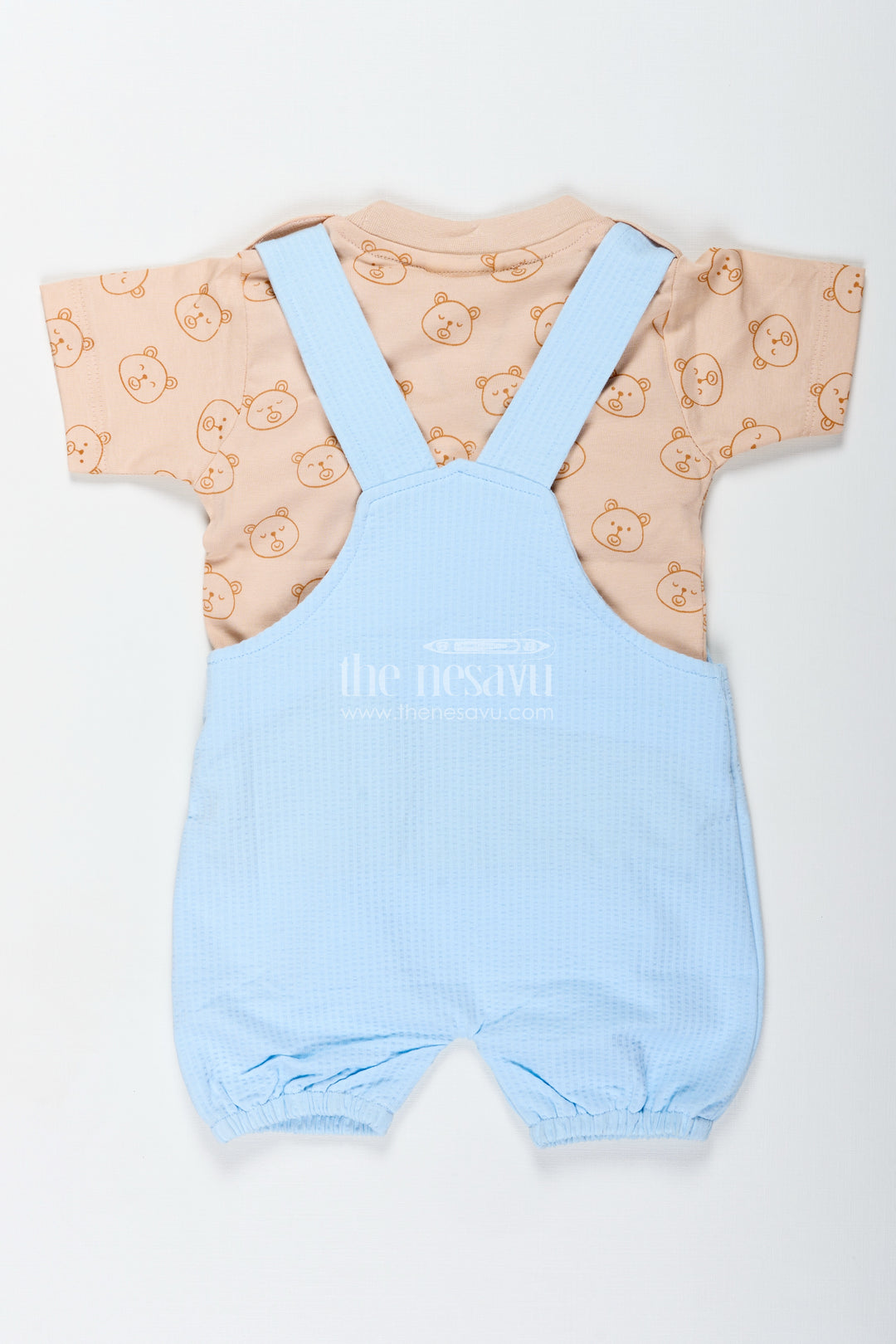 Boys Cotton Blue Casuals Dress with Animal Digital Print and Soft Straps for All Day Comfort