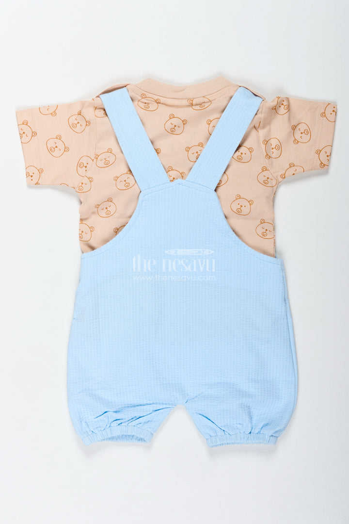 Boys Cotton Blue Casuals Dress with Animal Digital Print and Soft Straps for All Day Comfort