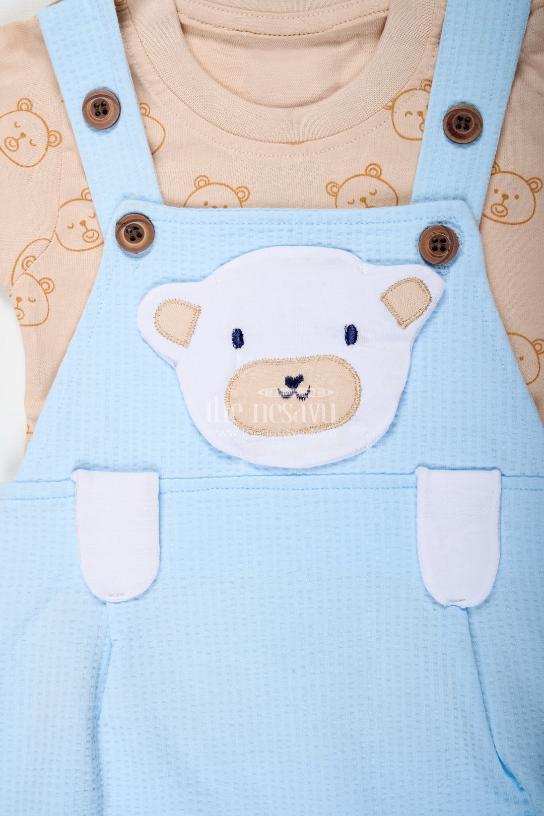 Boys Cotton Blue Casuals Dress with Animal Digital Print and Soft Straps for All Day Comfort