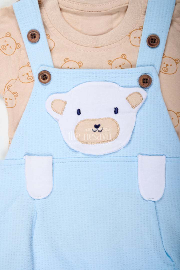 Boys Cotton Blue Casuals Dress with Animal Digital Print and Soft Straps for All Day Comfort