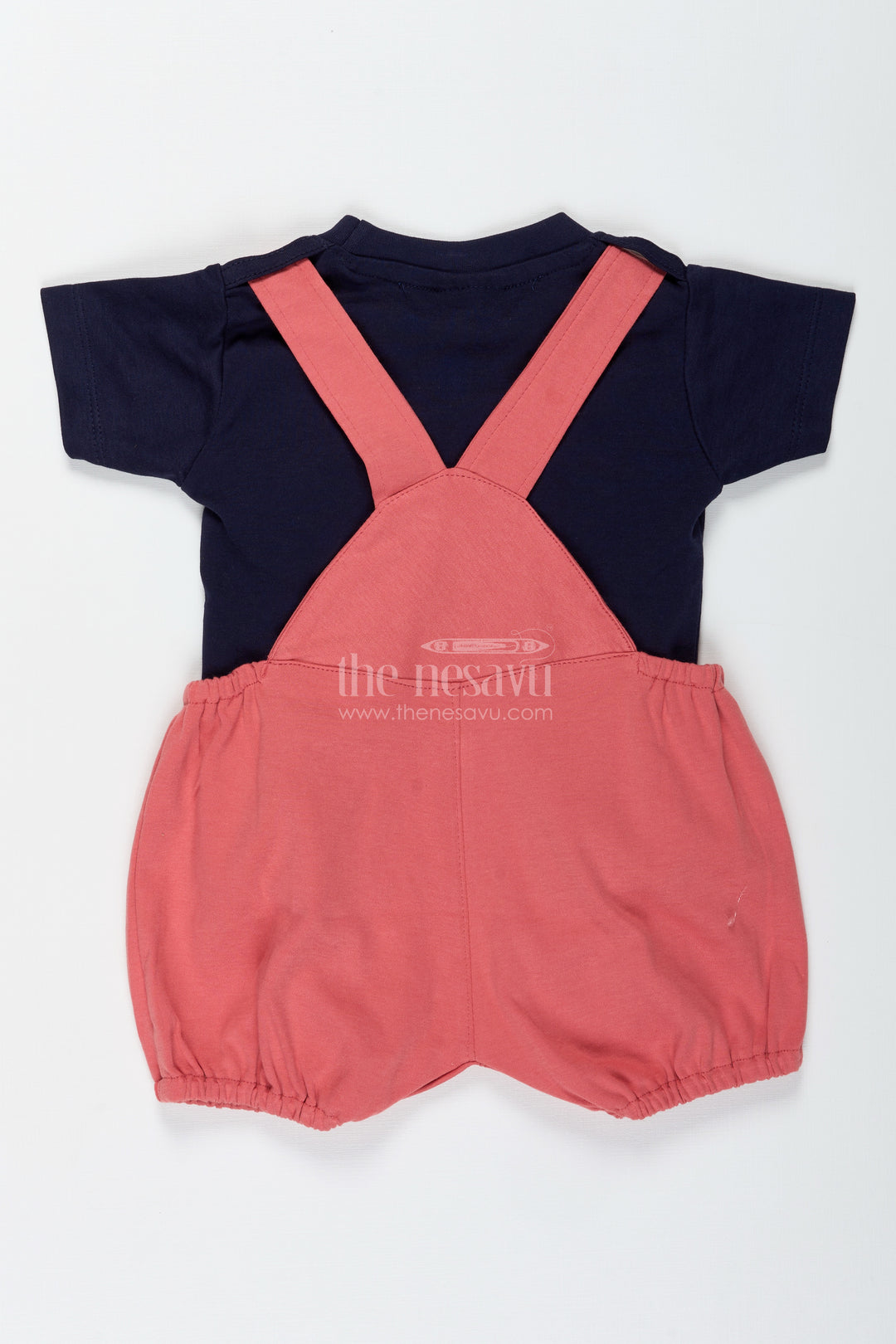 Boys Cotton red summer dress casual Set with Lion Print and Dungaree-Inspired Fun for Daily Outings