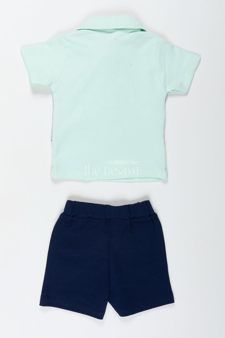 Boys Smart Cotton Shirts Set with Bow Tie and Navy Shorts for Dapper Everyday Comfort