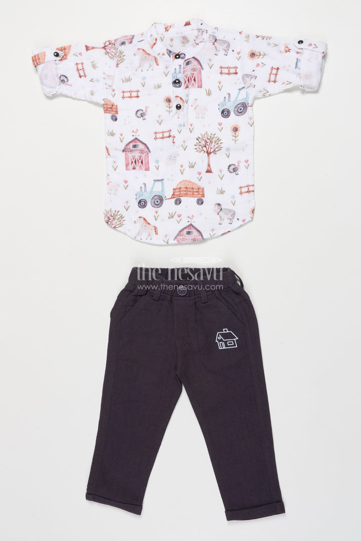 Boys Muslin Cotton Casual Set for Outings and Festive Gatherings
