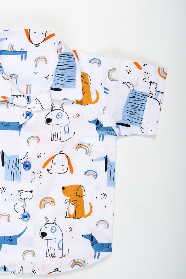 Animal Print Shirt And Shorts Set For Baby Boys