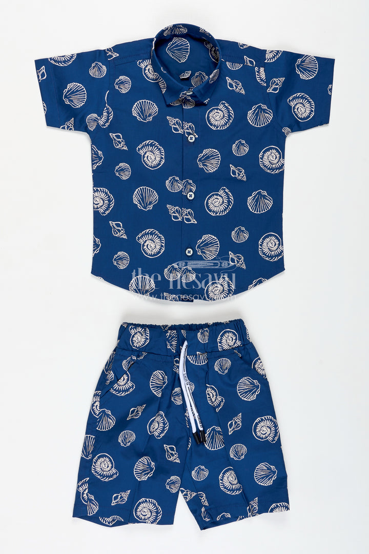 Printed Cotton Dress Set For Baby Boys With Shorts