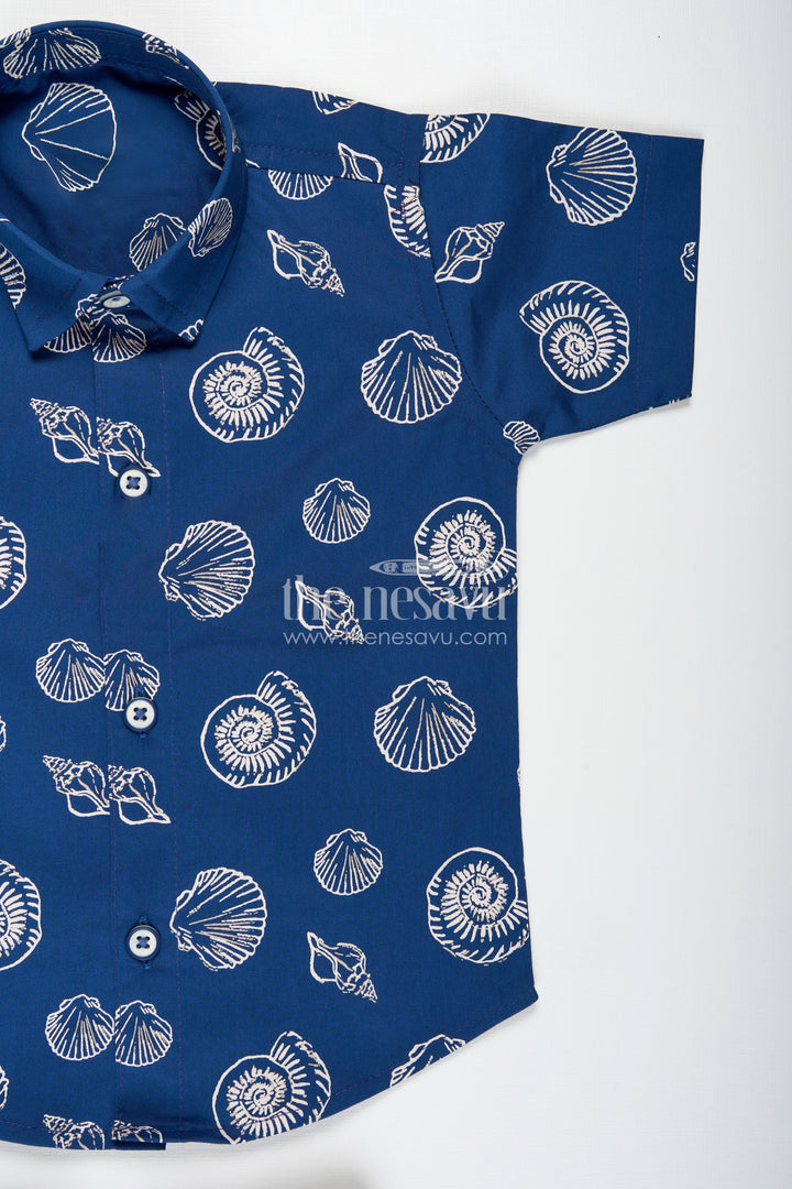 Printed Cotton Dress Set For Baby Boys With Shorts