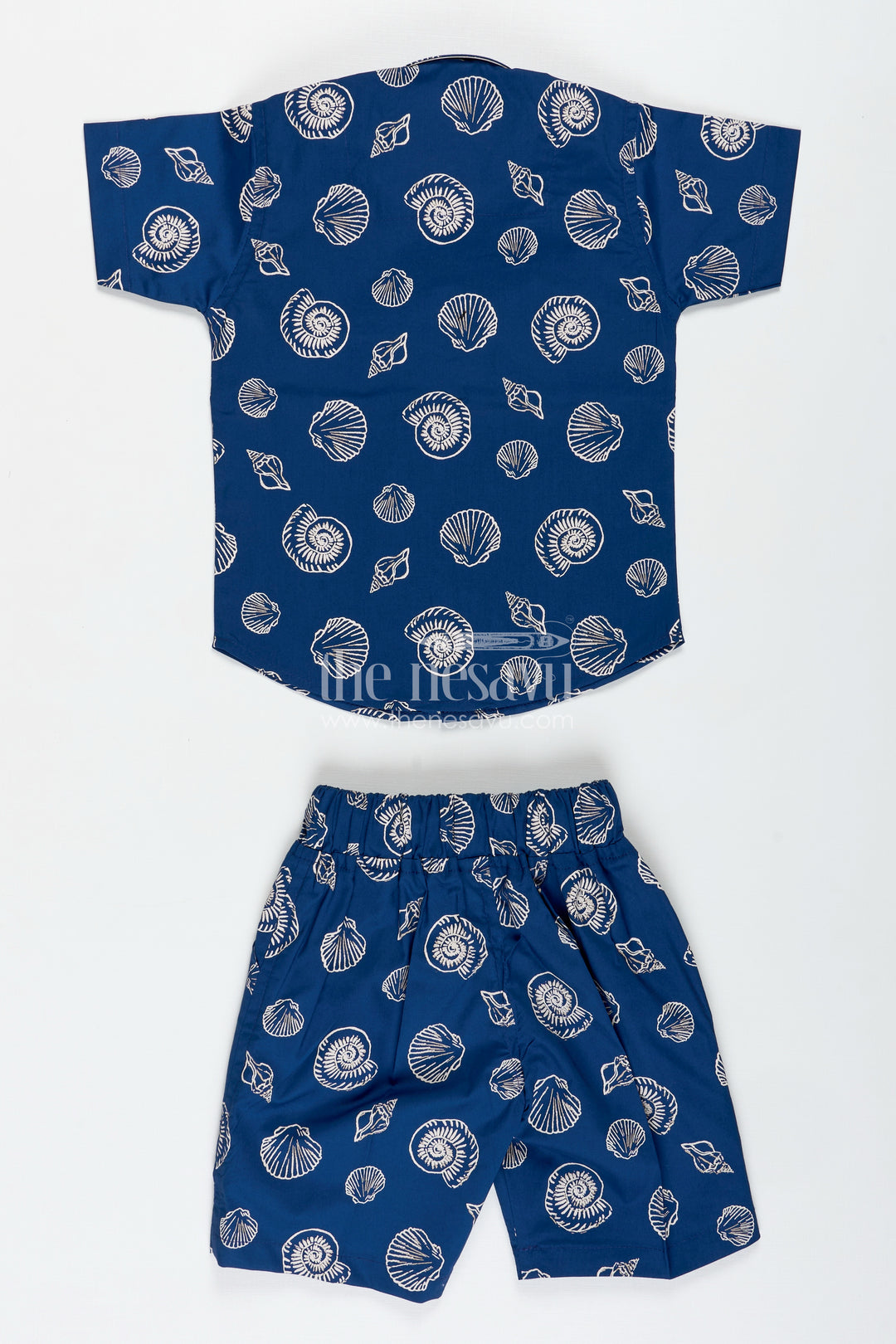 Printed Cotton Dress Set For Baby Boys With Shorts