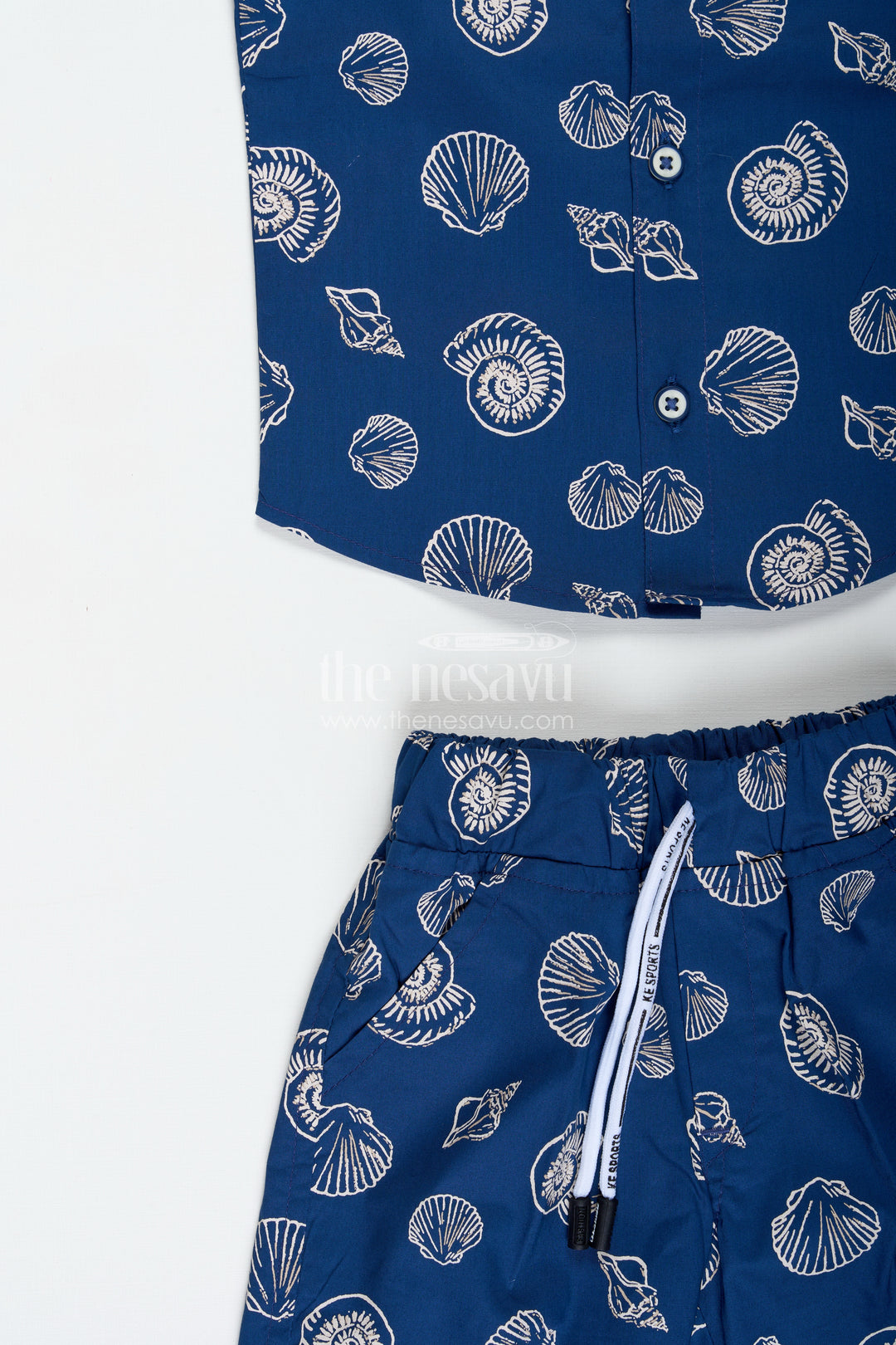 Printed Cotton Dress Set For Baby Boys With Shorts
