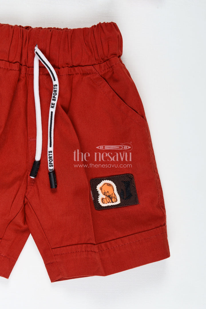 Toddler Outfit With Town Print Shirt And Red Shorts