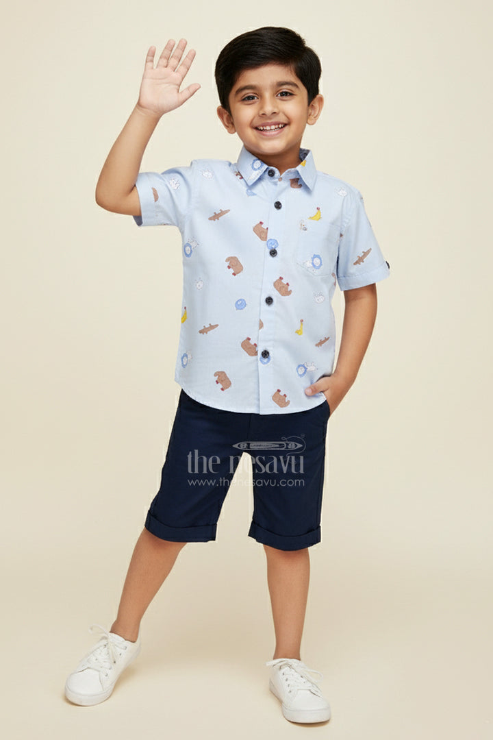 Animal Print Summer Outfit for Toddler Boys