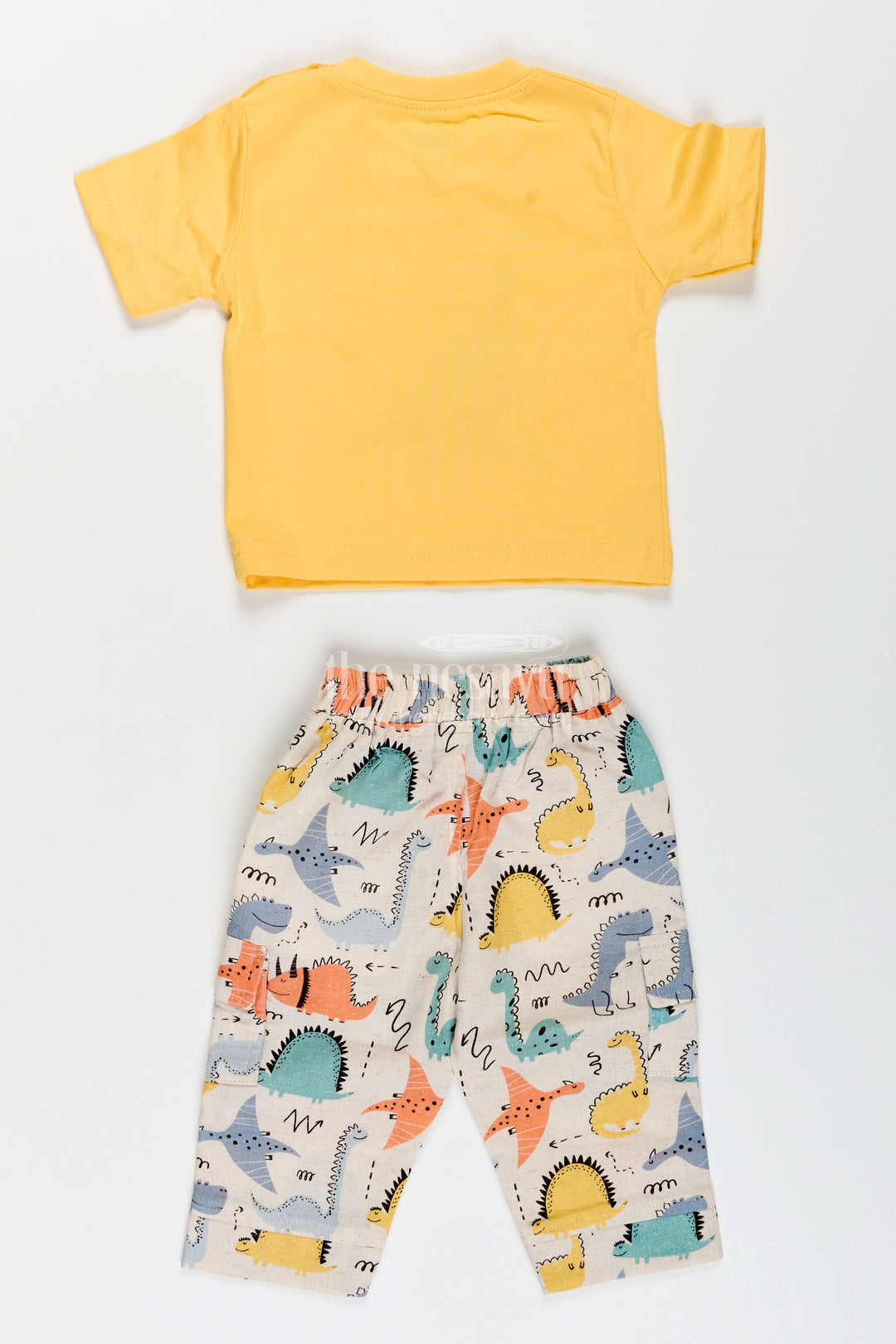 Toddler boys dinosaur print cotton hoodie and T-shirt set
